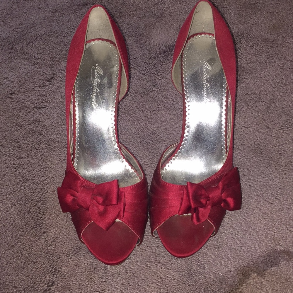 Satin Peep Toe High Heel